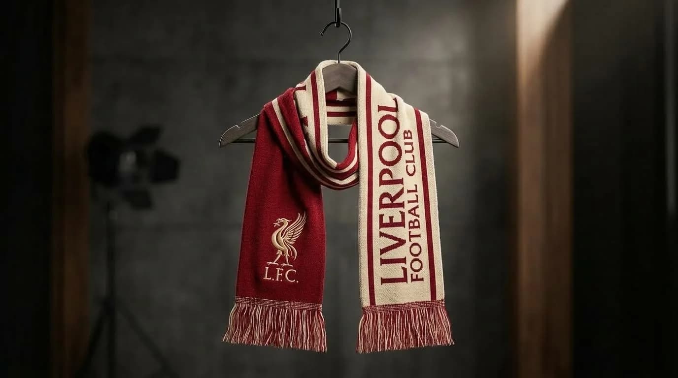 Liverpool FC jakarlı taraftar atkısı · %100 Polyester