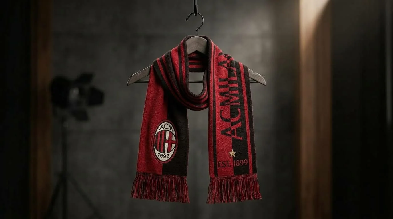 AC Milan jakarlı taraftar atkısı · %100 Polyester